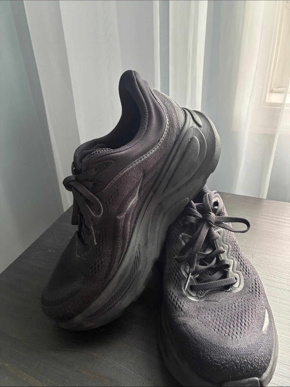 Hoka Men's All-Black Cushioned Running Shoes